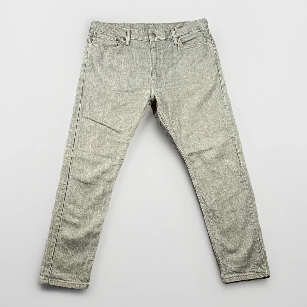 Levi's 512 Slim‎ Taper Jeans Mens 38x30 Green Sage Denim Pants 28833-0614
